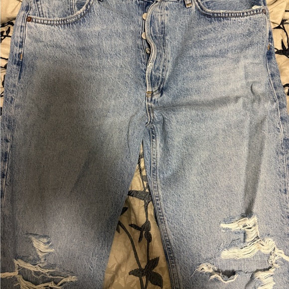 Agolde Riley High Rise Straight Crop - Picture 1 of 2